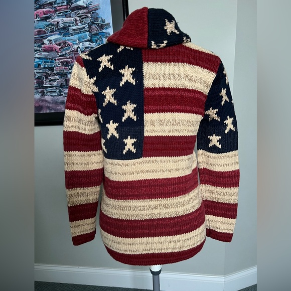 DENIM & SUPPLY RALPH LAUREN S M American Flag Sweater Cardigan Men’s Or Womens - Picture 4 of 11